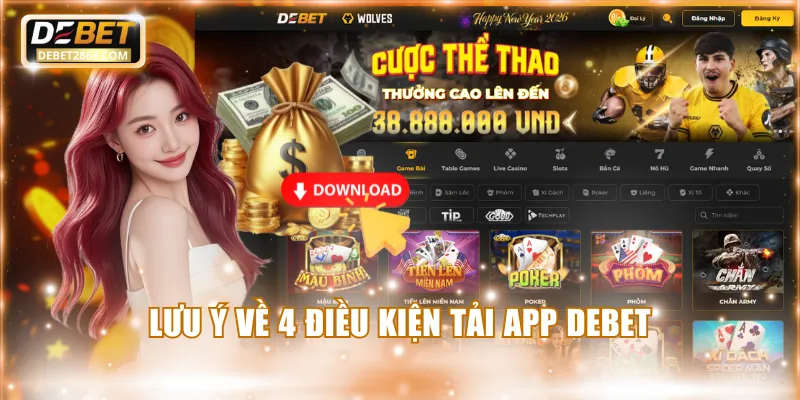 Lưu ý về 4 điều kiện tải app Debet